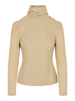 Tessa Turtleneck - Metallic Gold Knit