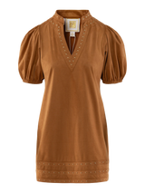 Hampton Mini Dress - Brown Sugar Suede