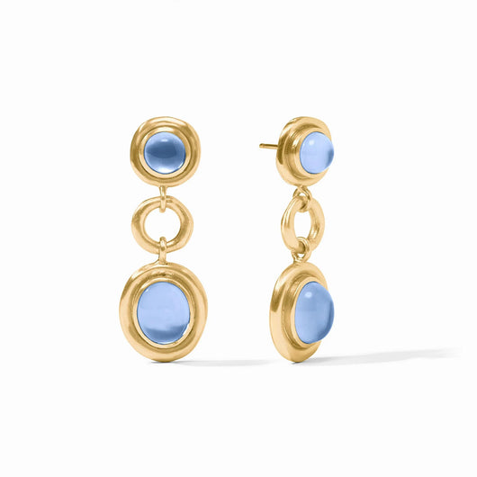 Wave Tier Earring - Iridescent Chalcedony Blue