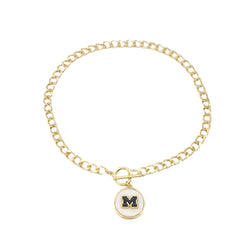 Michigan Pearl Pendant Logo Necklace
