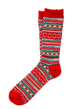 Winter Berry Fair Isle Socks