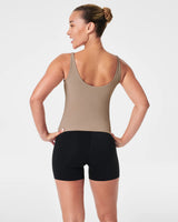 SPANXshape™ Get Moving Contour Rib Shelf Tank - Driftwood