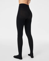 SPANXshape™ Cozy Rib Knit Shorty Tights - Very Black