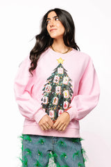 Pink Mahjong Christmas Tree Sweatshirt