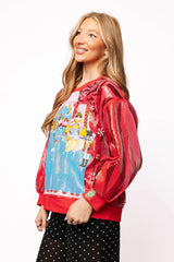 Red Nutcracker Ballet Stage Scene Sweatshirt