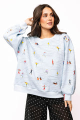 Ice Blue Ice Skating Sweatshirt