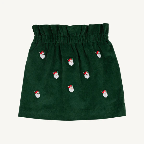 Critter Beasley Bag Skirt (Corduroy) - Grier Green with Santa Embroidery