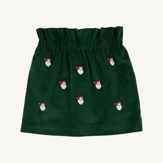 Critter Beasley Bag Skirt (Corduroy) - Grier Green with Santa Embroidery