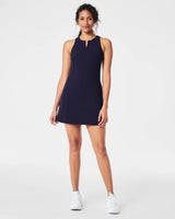 SPANXshape™ Get Moving Zip Front Dress - Lapis Blue