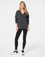 SPANX® AirEssentials Brushed V-Neck Tunic - Dark Heather Grey