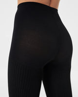 SPANXshape™ Cozy Rib Knit Shorty Tights - Very Black