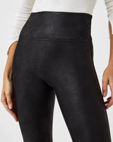 SPANXshape™ Faux Leather Fleece Lined Leggings - Black