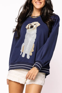 Navy Golden Retriever Sweatshirt