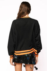Black Halloween Pumpkin Candy Bucket Sweatshirt