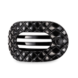 Quilted Large Flat Round Hair Clip