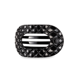 Quilted Medium Flat Round Hair Clip