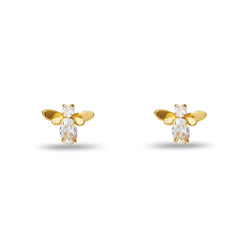 Crystal Honeybee Stud Earrings