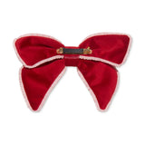 Valentines Red Embellished Bow Barrette