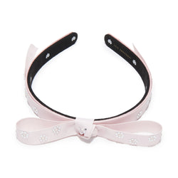 Blush Embellished Bardot Slim Ribbon Headband