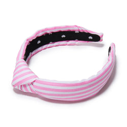 Flamingo Slim Knotted Seersucker Headband