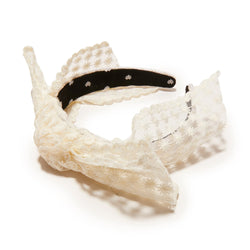 Ivory Shirley Lace Ribbon Headband