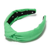 Garden Green Woven Knotted Headband