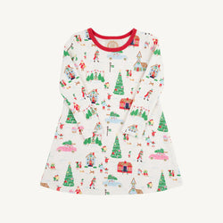 Long Sleeve Polly Play Dress - Make the Season Bright with Richmond Red