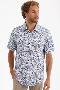 The Boatyard Button Down - Blue Oasis