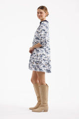 The Tory Dress - Michigan Gameday Toile