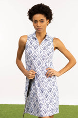 The Katherine Dress - Cornflower Tile