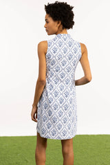 The Katherine Dress - Cornflower Tile