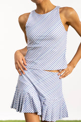 The Ruth Skort - Chambray Stripe