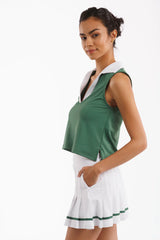 The Grey Skort - White/Boxwood