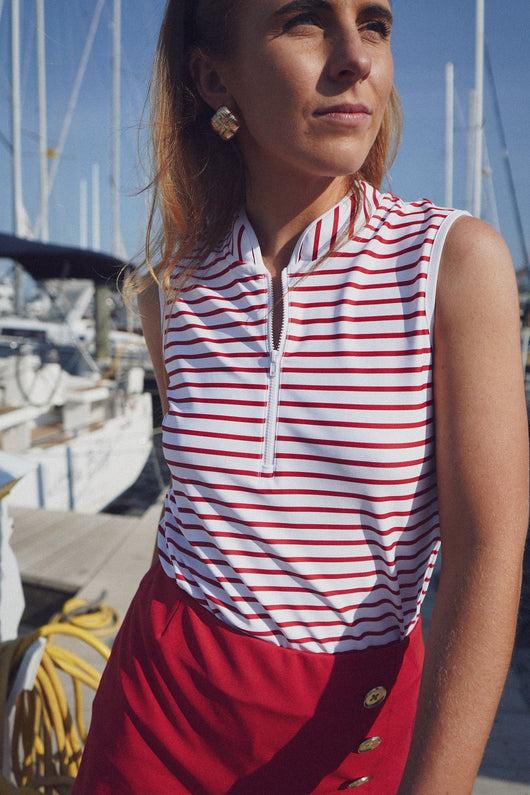 Kennedy Top - Cherry Stripe