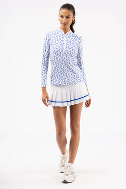 The Carey 1/4 Zip Pullover - Sea Poppy