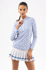 The Carey 1/4 Zip Pullover - Sea Poppy