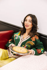 Dark Green 'Thanksgiving' Button Cardigan