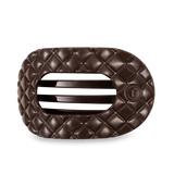 Quilted Large Flat Round Hair Clip