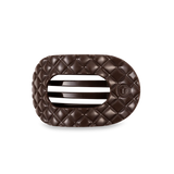 Quilted Medium Flat Round Hair Clip