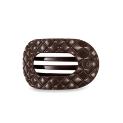 Quilted Medium Flat Round Hair Clip