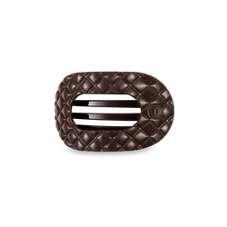 Quilted Small Flat Round Hair Clip
