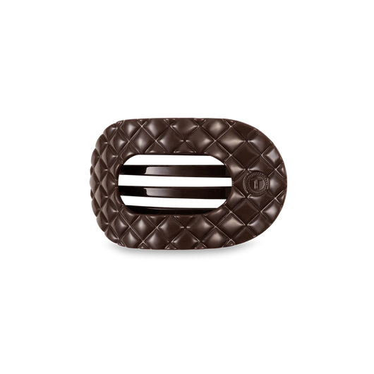 Quilted Small Flat Round Hair Clip