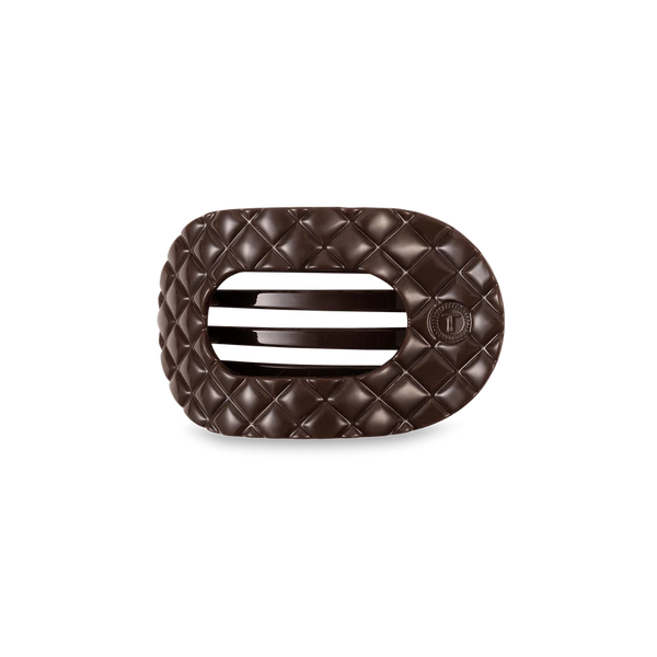 Quilted Small Flat Round Hair Clip