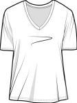 Supima Jersey V-Nevk Tee - White Cap
