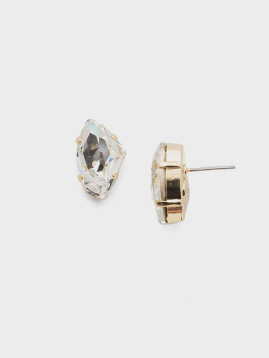 Sabina Stud Earrings - Bright Gold Crystal