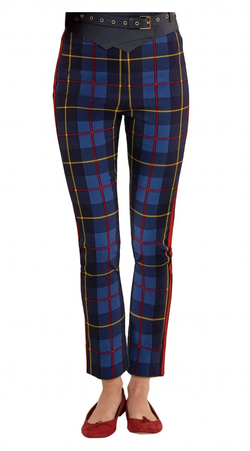 GripeLess Pull On Pant - Plaidly Cooper - Blue Multi