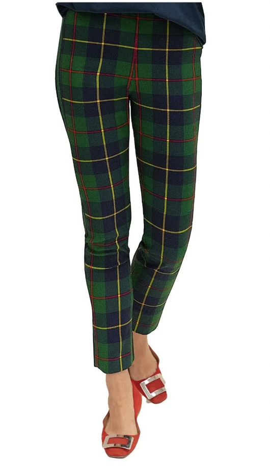 GripeLess Pull On Pant - Plaidly Cooper - Green Multi