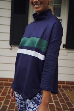 The Everett Sweatshirt - Deep Navy Multi